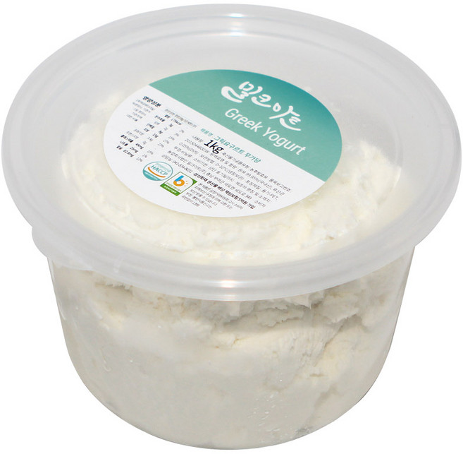 밀크아트 수제 그릭 플레인 요거트 무가당, 1kg, 2개
