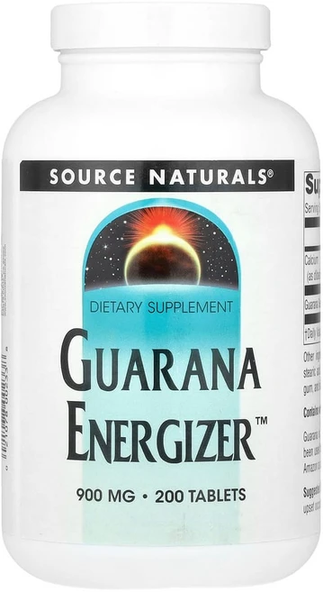 Source Naturals Guarana Energizer 소스 내츄럴스 과라나 에너자이저 900mg 200정, 1개 - 쿠팡