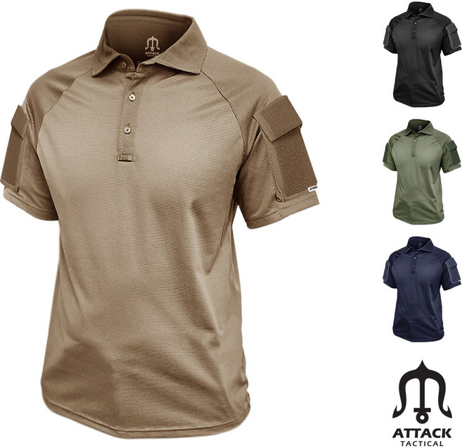 어택존 택티컬 티셔츠 국내생산 폴로 넥카라 컴뱃 밀리터리 바이크 군인 로카 전술 특전 소방 경호원 반팔티