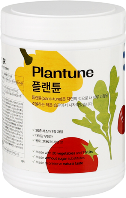 그린파우더 20종채소 7종과일 혼합분말 플랜튠 건강습관 아침한포 저녁한스쿱 자기관리, 2개, 350g