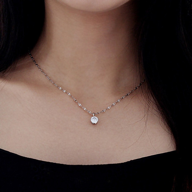 블링코기 잠자리체인 원 큐빅 펜던트 목걸이 사나 CI2106