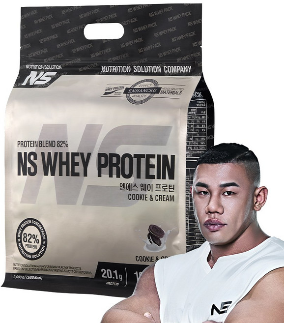 NS 웨이 프로틴 쿠키앤크림맛 2kg 헬스보충제 단백질보충제 프로틴, 1개