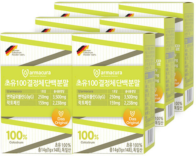 [3개월분] 아마쿠라 초유 100 결정체 6박스(14포x6박스) 동결건조 초유, 14g, 1세트