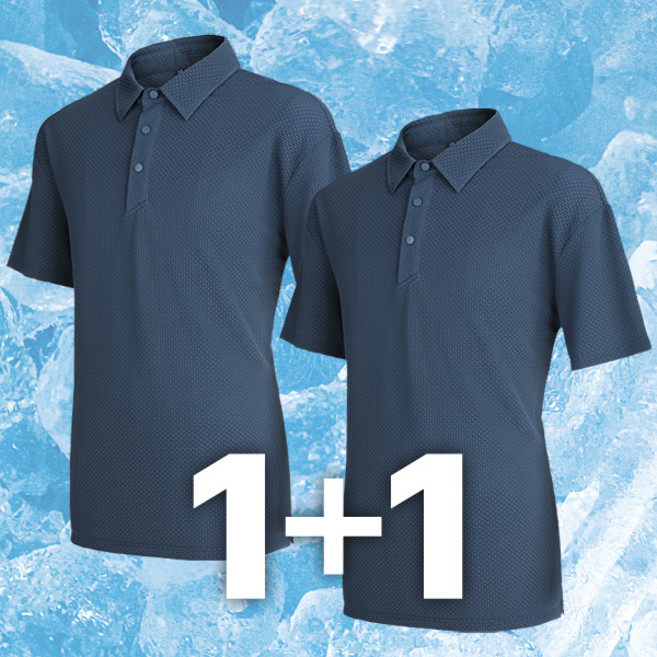 이지바이 1+1 남성 쿨론 카라반팔 티셔츠 시원한 냉감 메쉬 빅사이즈 쿨링 쿠션