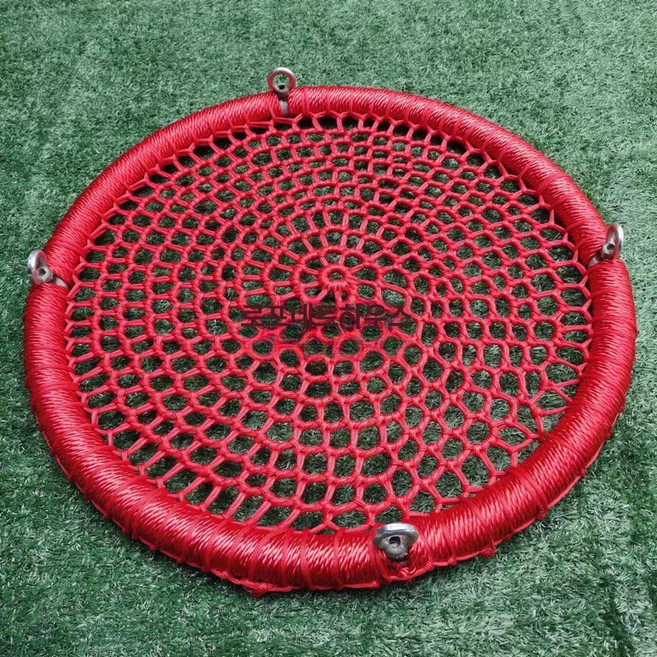 원형 해먹 그네 오렌지 야외용 안뜰 야외 대형 밧줄 라탄 여행