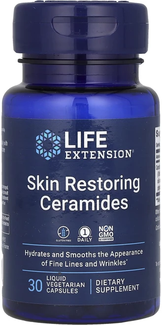 Life Extension 스킨 리스토어링 세라마이드 액상 베지 캡슐 30정, 1개 - 쿠팡