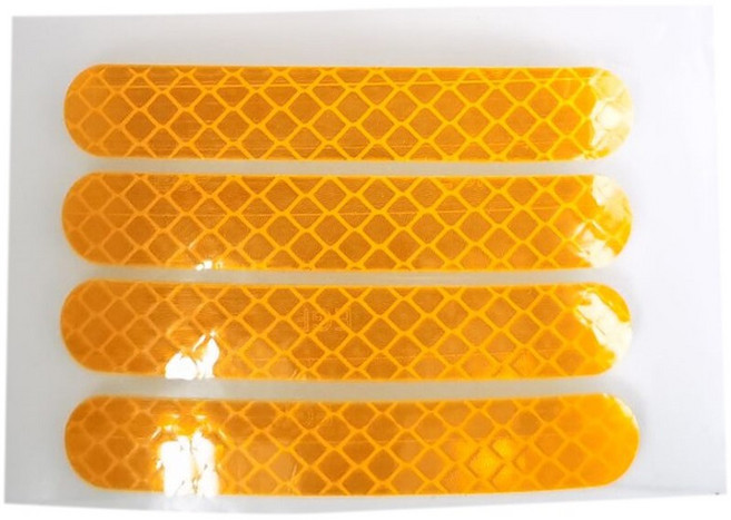 Ninebot Max G30 스쿠터 액세서리 4개 용 전면 후면 휠 커버 보호 쉘 반사 스티커, 하나, 노랑