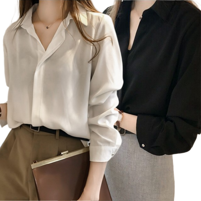 아르올 여성 봄 컴포트 데일리 블라우스 2종 세트