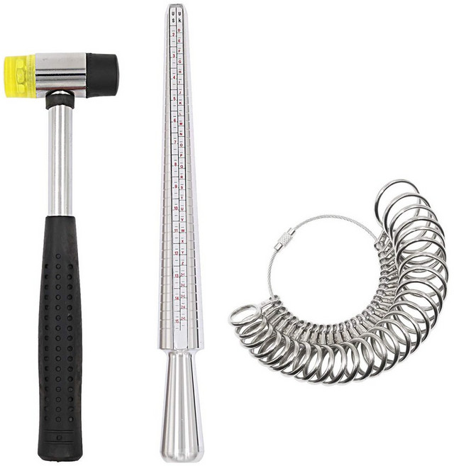 NEW 반지 호수재는법 사이즈재는법 손가락 호수측정 늘리기 수리 링게이지, 일반형, 1세트