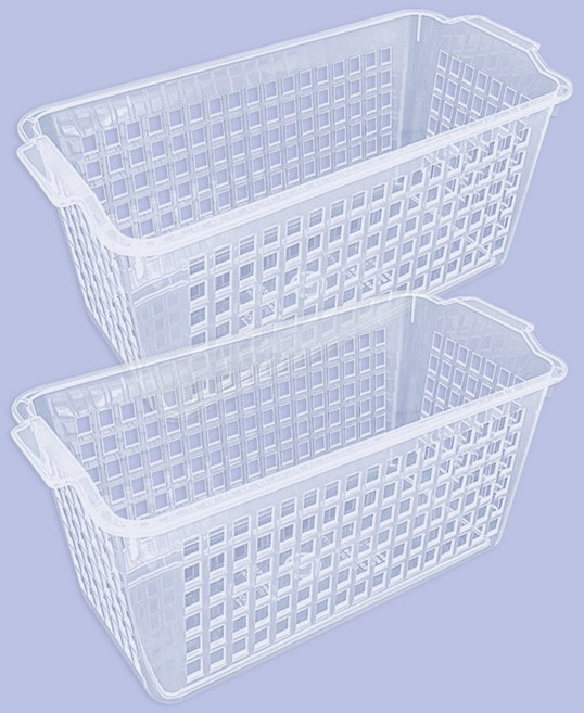 일본 이노마타 윈디바스켓 슬림(no.4516C) 투명 사각 정리 바구니 정돈함, 1개