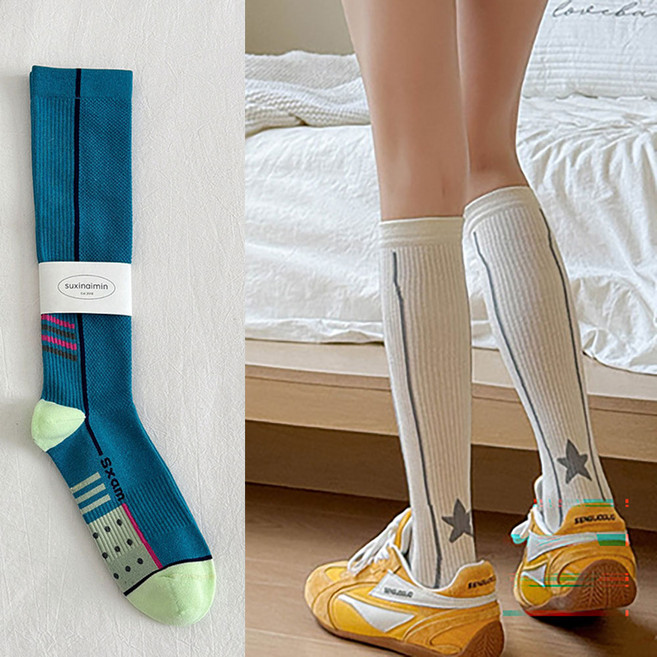 에이블탑 여성 스포츠 종아리 압박 니삭스 기능성 양말 n394