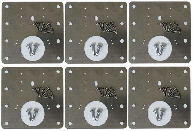 리폼플러스 스텐사각 경첩보강 플레이트 베이스판 경첩수리, 6개