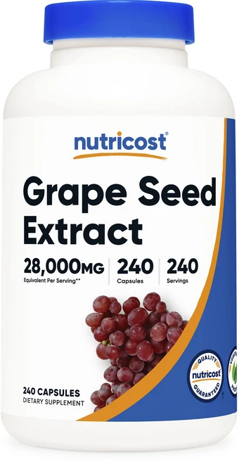 뉴트리코스트 포도 씨 추출물 28000mg 캡슐, 240정, 1개 - 쿠팡