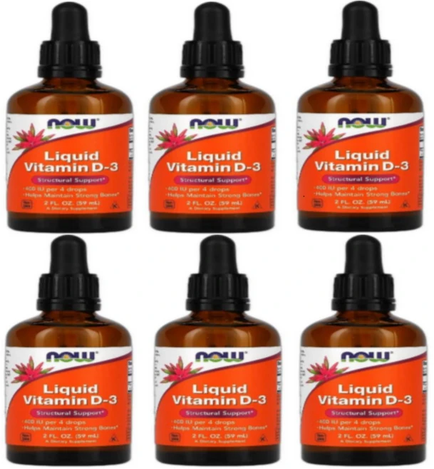 나우 푸드 액상 비타민D-3 10mcg(400IU) 59ml(2fl oz) 6개, 59ml - 쿠팡