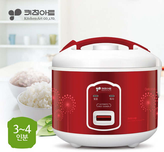 키친아트 큐티 전기 보온밥솥 3~4인용, PK-300, 혼합색상