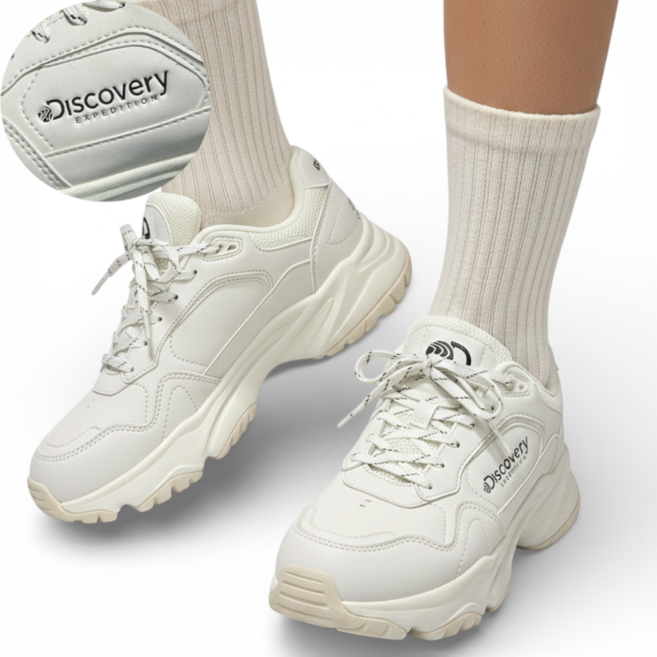 디스커버리 조거플렉스 운동화 키높이 신발 워킹화 베이지