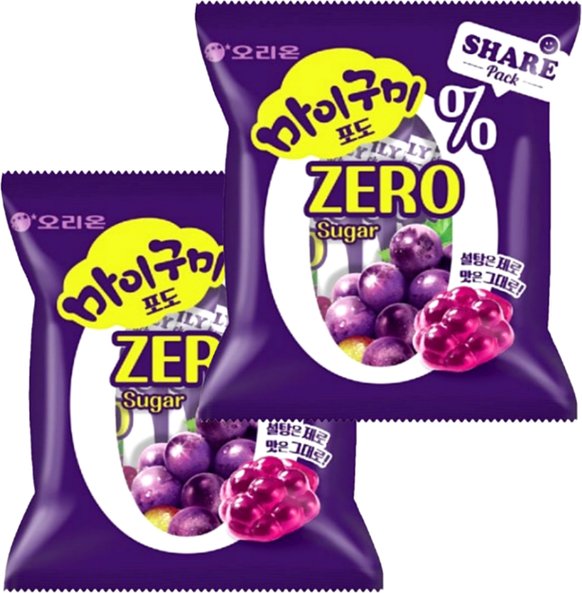 오리온 마이구미 포도 제로 슈거 6p 172.8g x 2개