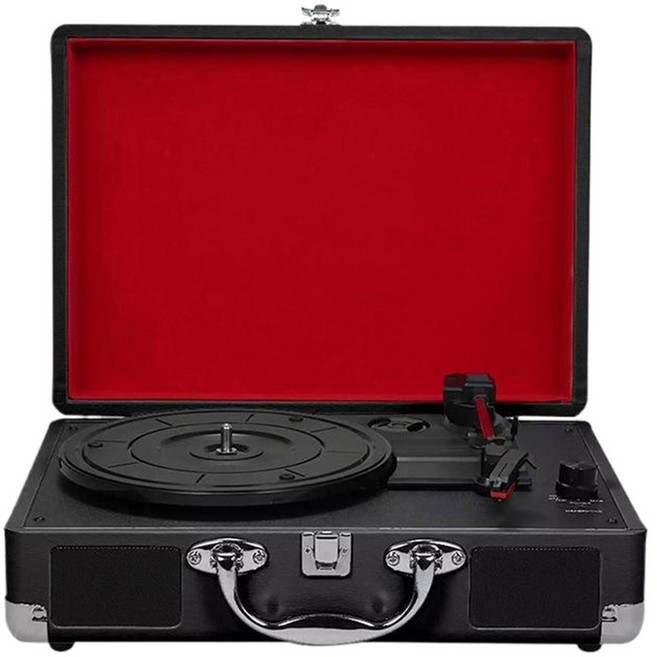 레트로 턴테이블 측음기 전축기 설치가 필요 축음기 플레이어 USB 입력 편리한 레코드 레드 JP, black JP