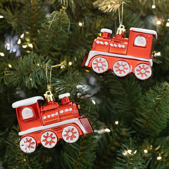 크리스마스 기차장식, 3개, 펄레드