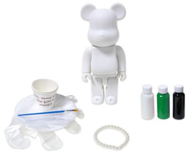 푸어링 아트 - 베어블리 세트 / 플루이드 버니 래빗 베어 브릭 마블링 물감 붓기 미술 치료 취미 DIY 키트 아크릴 놀이 피규어 집들이 선물 집콕