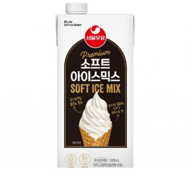 소프트아이스믹스 서울우유, 1개, 1L