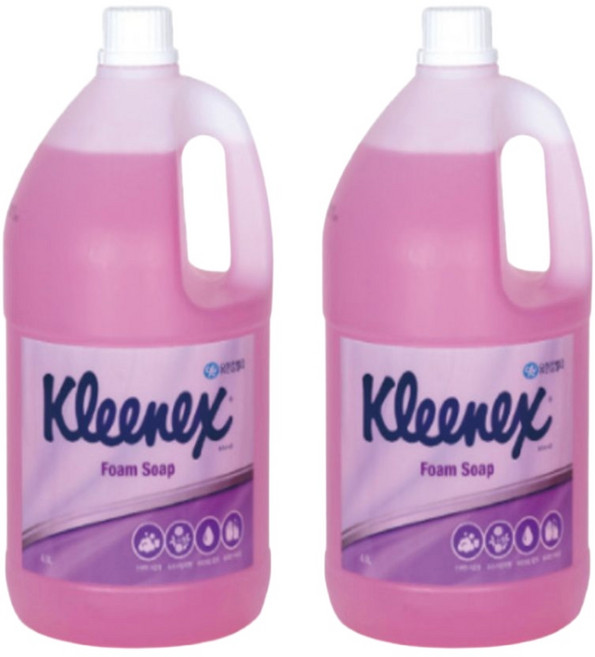 더블H샵 크리넥스 핸드워시 로즈라일락향 4L 2개 화장실용품 물비누 핸드솝