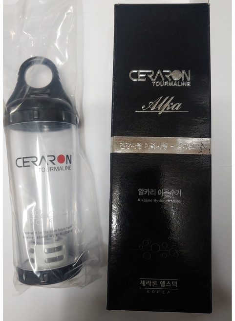 프리미엄 알칼리 알칼리 이온수기 휴대용 텀블러 수소수제조 (알칼리 토르마린), 1개, 370ml, 투명