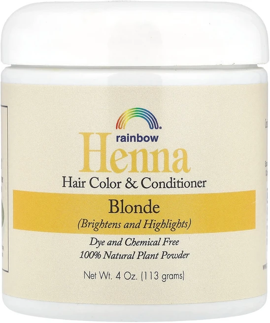 레인보우 리서치 헤나 헤어 컬러 및 컨디셔너 블론드 색상 113g (4oz) RBR-40011 - 쿠팡