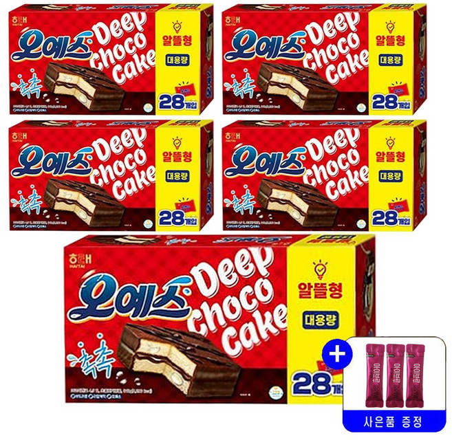 해태 오예스 대용량 840g 묶음행사, 5개