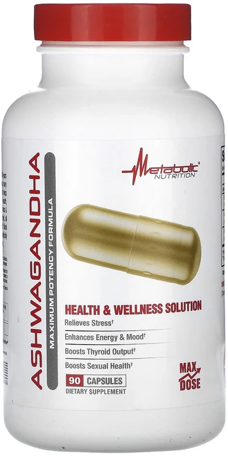 Metabolic Nutrition 아슈와간다 캡슐 90정, MetabolicNutrition아슈와간다캡슐90정, 1개 - 쿠팡