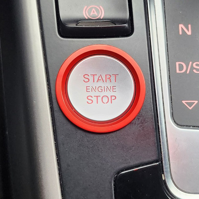 아우디 스타트 버튼 커버 A4 A5 A6 A7 A8 Q3 Q5 Q7, 3.파란 링+버튼 세트구매, 1개