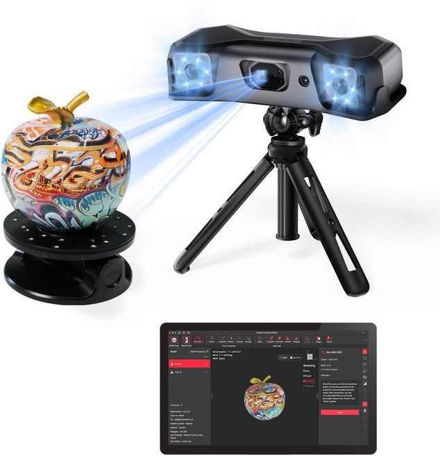 Revopoint MetroX Pro 3D 스캐너 3D 프린팅 대응 산업 등급 정밀도 0.01mm 4개 스캔