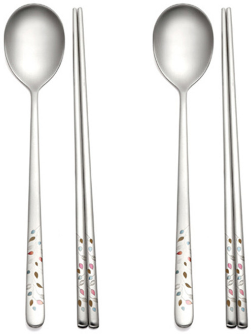 한국도자기리빙 올리비아 스텐 레이저 부부수저 세트 (2벌/스테인리스18-10), 올리비아 부부수저 2벌, 2벌, 1개