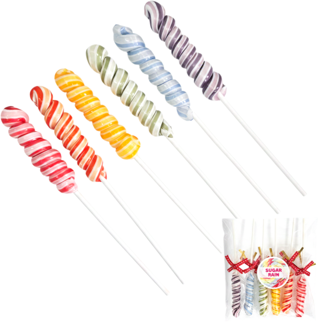 스크류캔디 꽈배기캔디, 6개, 10g