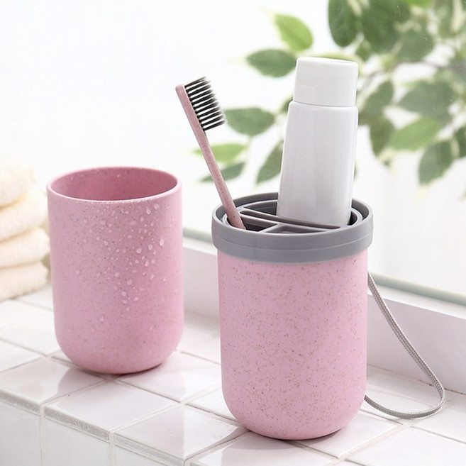 더자카 휴대용 캡슐 칫솔꽂이, 핑크, 1개