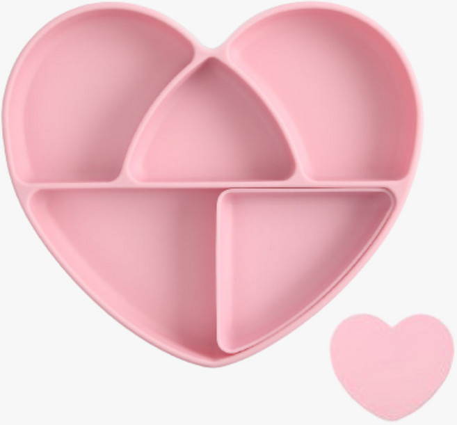 러빗 하트흡착식판, 블로썸, 하트흡착식판+국나눔칸+뚜껑, 1개