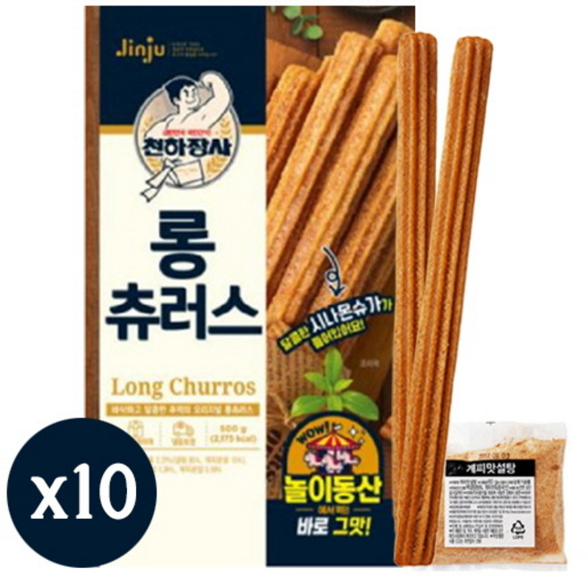 진주햄 롱츄러스 600g(60gx10개)/설탕미포함/추러스/간식/야식, 60g, 10세트