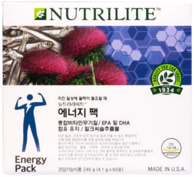 암웨이 에너지팩 (60팩 30일분) / 맨즈팩, 4.1g, 60개