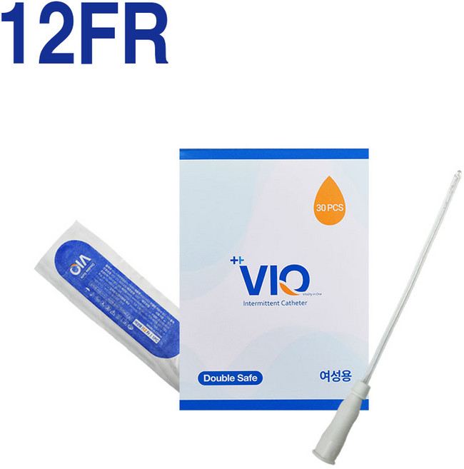 더블세이프 여성용 12FR 유린셀프카테터 VIO, 30개