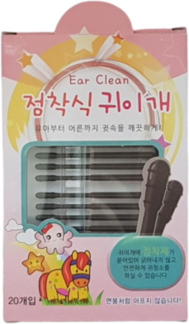 아이노스 이어클린 점착식 귀이개 20개입 15박스 접착식 귀청소, 15개