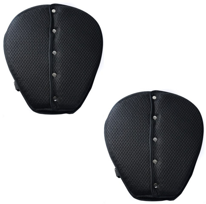 킹콩 허리를 편안하게 3D 젤안장 오토바이 방석, 2개, 블랙
