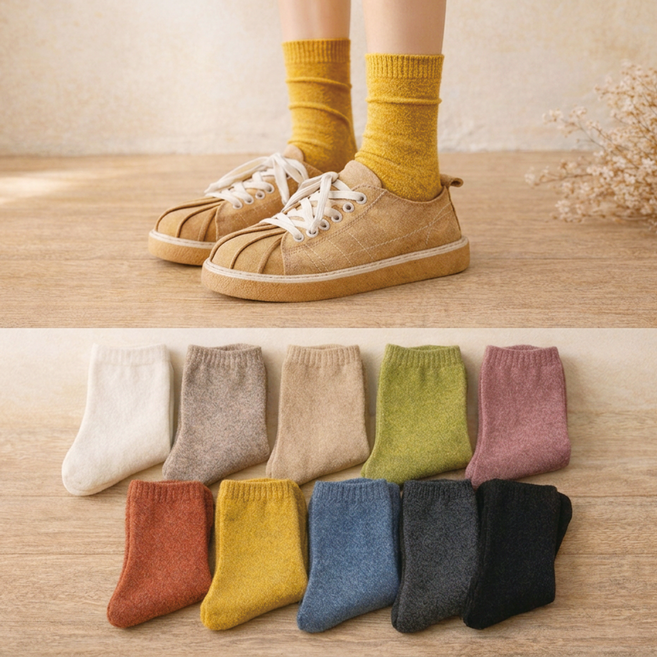 썸띵버터 여성 양말 10종 컬러 세트