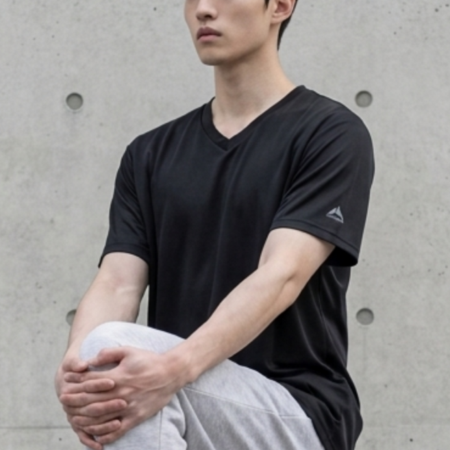 [1+1] 네파 남성 여름 냉감 기능성 쿨링 반팔티 흡습속건 등산복 운동복 브이넥 2장 세트