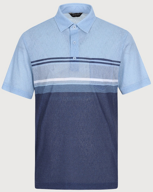 인디안 [26년 여름 최저가] 고급 폴리스판 컬러배색 반팔 카라티셔츠 MIXAS5M3131BC