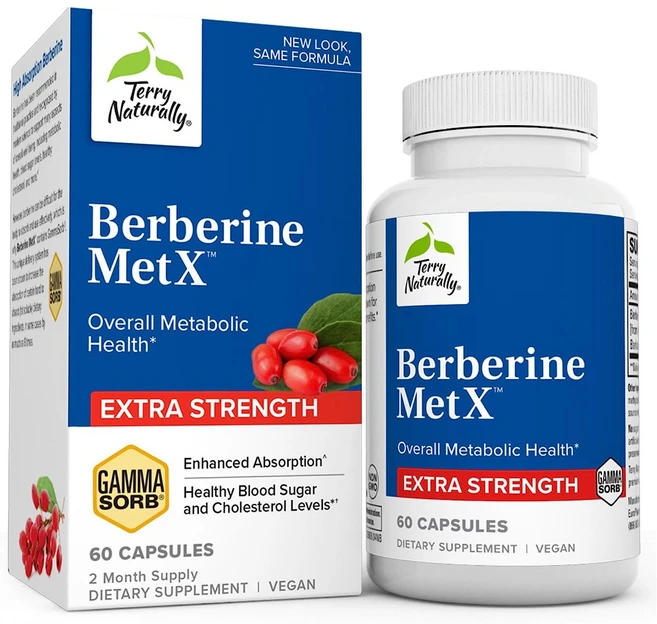 테리 내추럴리 베르베린 MetX 초고흡수율 캡슐 60정 Terry Naturally, 1개 - 쿠팡