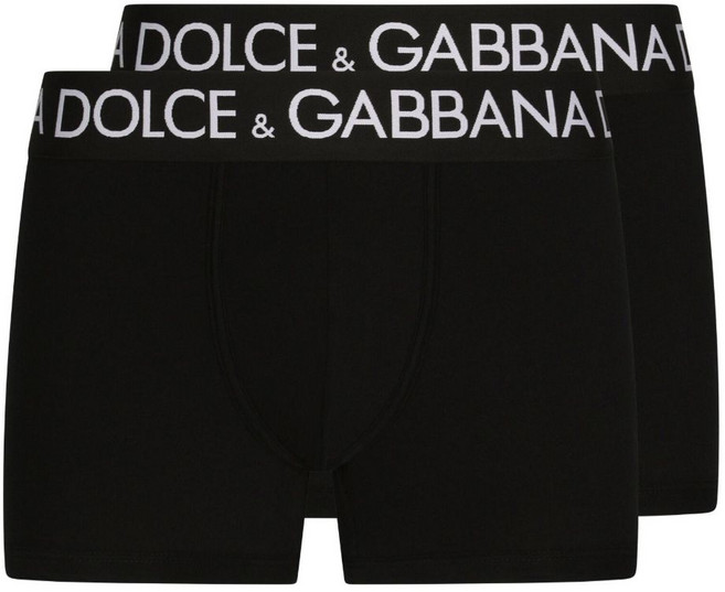 돌체앤가바나 로고 프린트 복서 브리프 2팩 세트