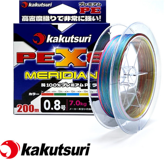 카쿠쯔리 메르디안 5색합사 200m 오색 수심측정 시인성탁월, 1개