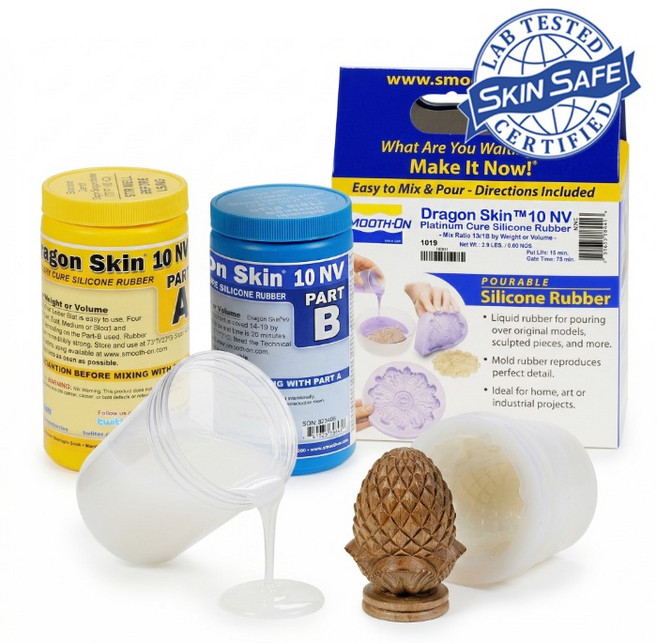 Smooth-On 부드러운 저점도 스킨용 부가형 실리콘 Dragon Skin 10 NV(0.9kg) - 경도 10A 경화시간 75분