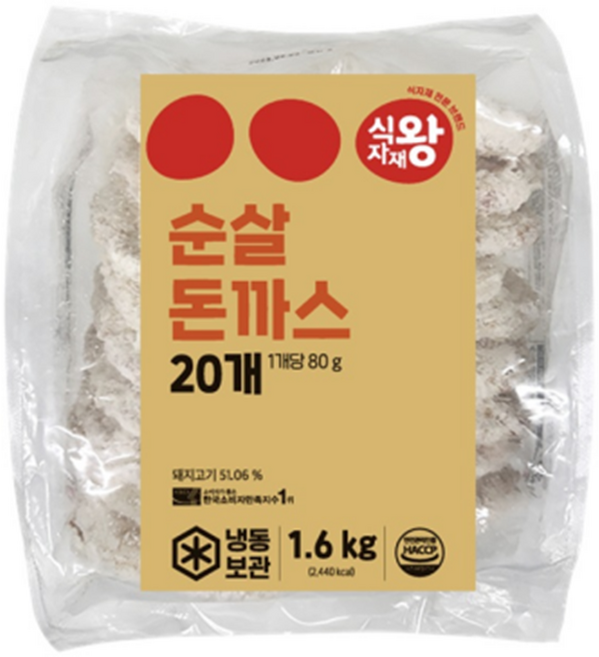 식자재왕 부드러운 순살돈까스, 3개, 1.6kg