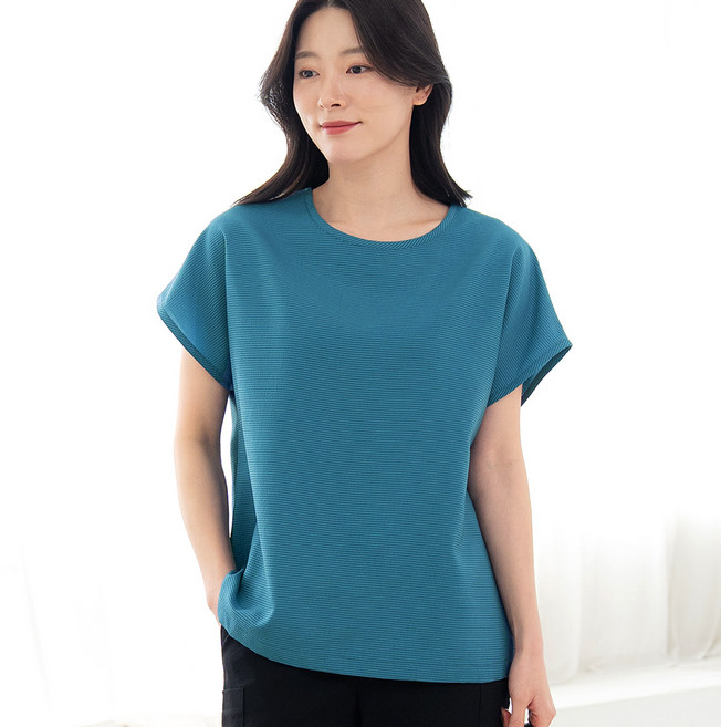 발장난양말 국산 풍기 인견 반팔 블라우스 여성 엄마 옷